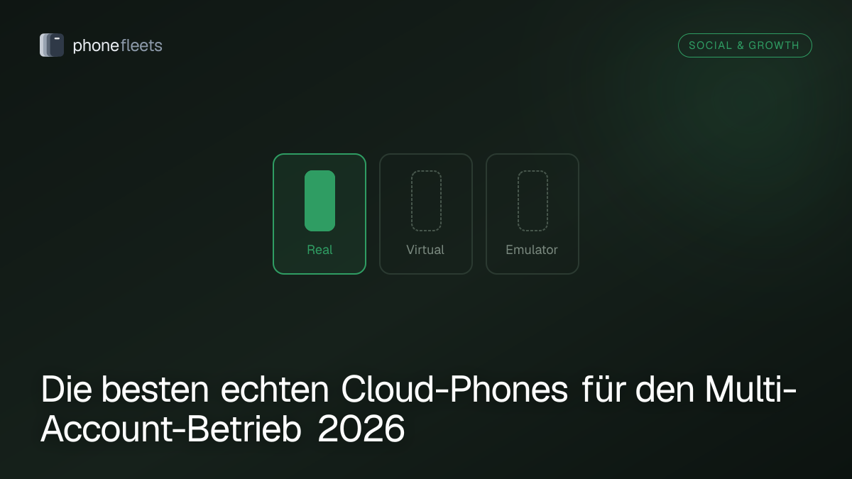 Die besten echten Cloud-Phones für den Multi-Account-Betrieb 2026