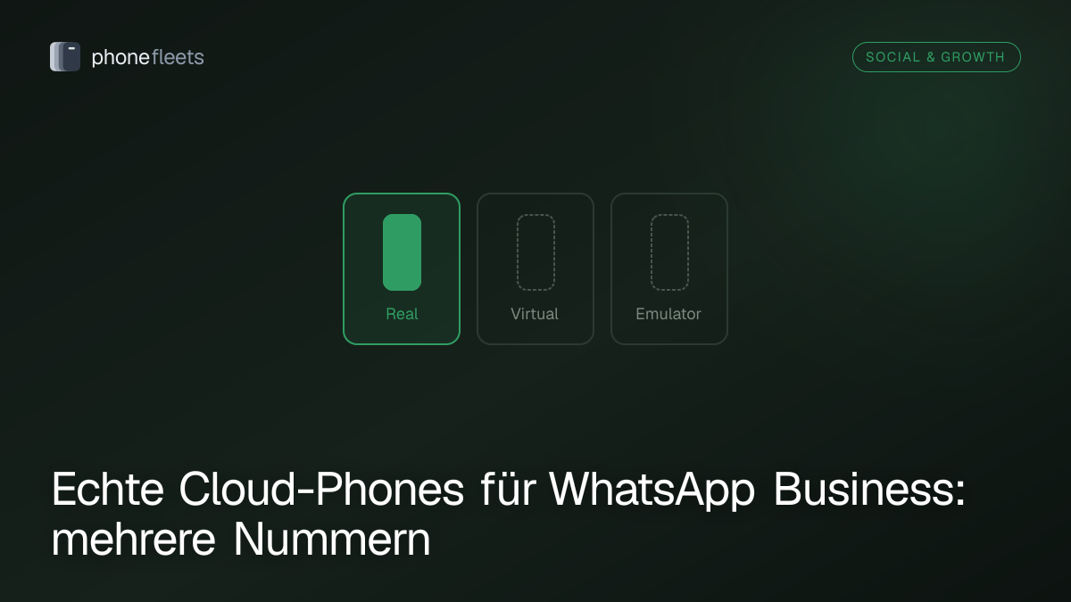Echte Cloud-Phones für WhatsApp Business: mehrere Nummern