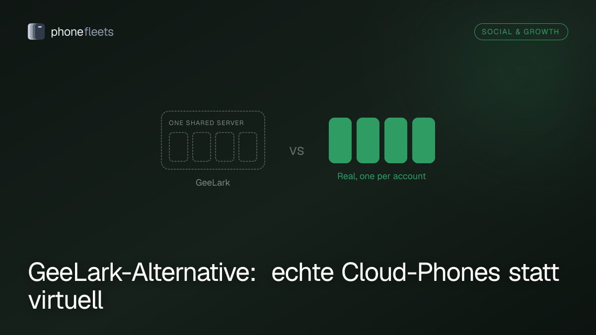 GeeLark-Alternative: echte Cloud-Phones statt virtuell