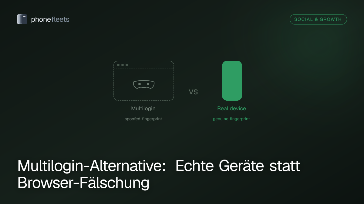Multilogin-Alternative: Echte Geräte statt Browser-Fälschung