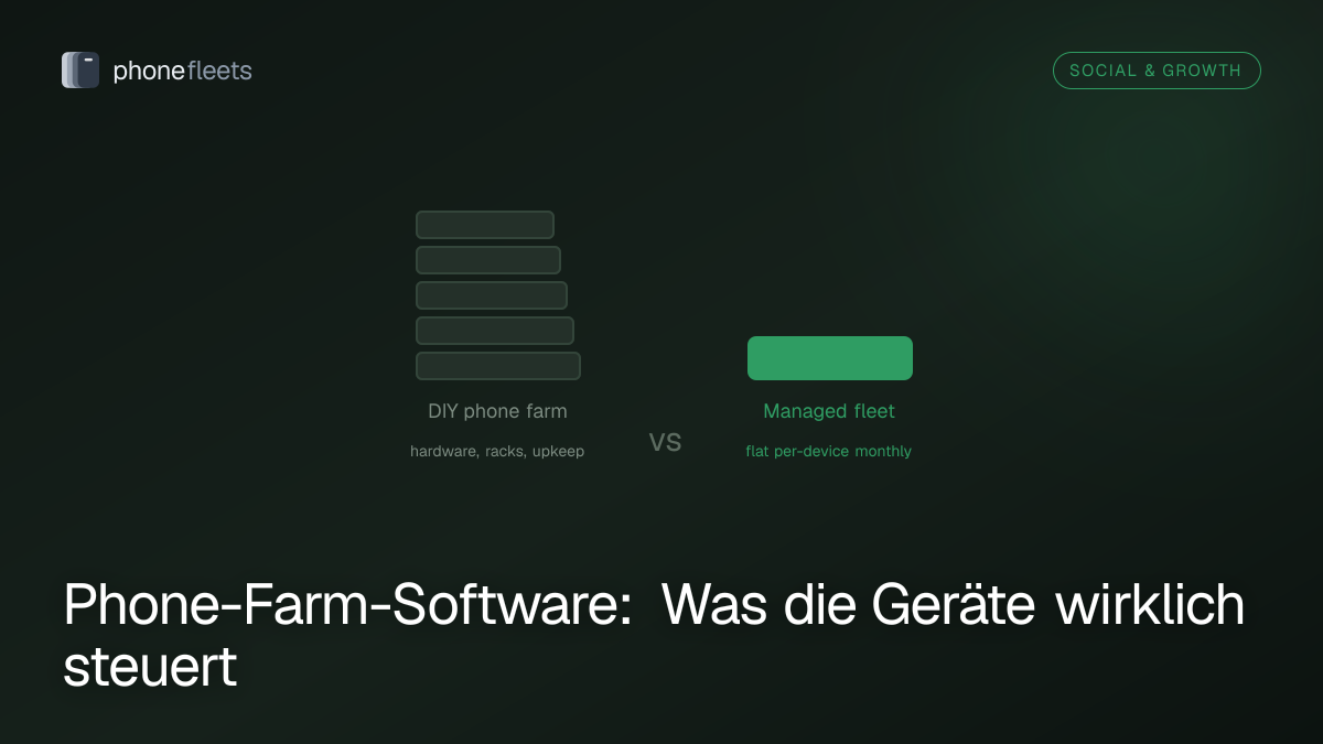 Phone-Farm-Software: Was die Geräte wirklich steuert