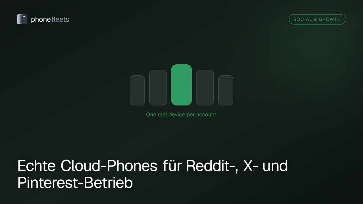 Echte Cloud-Phones für Reddit-, X- und Pinterest-Betrieb