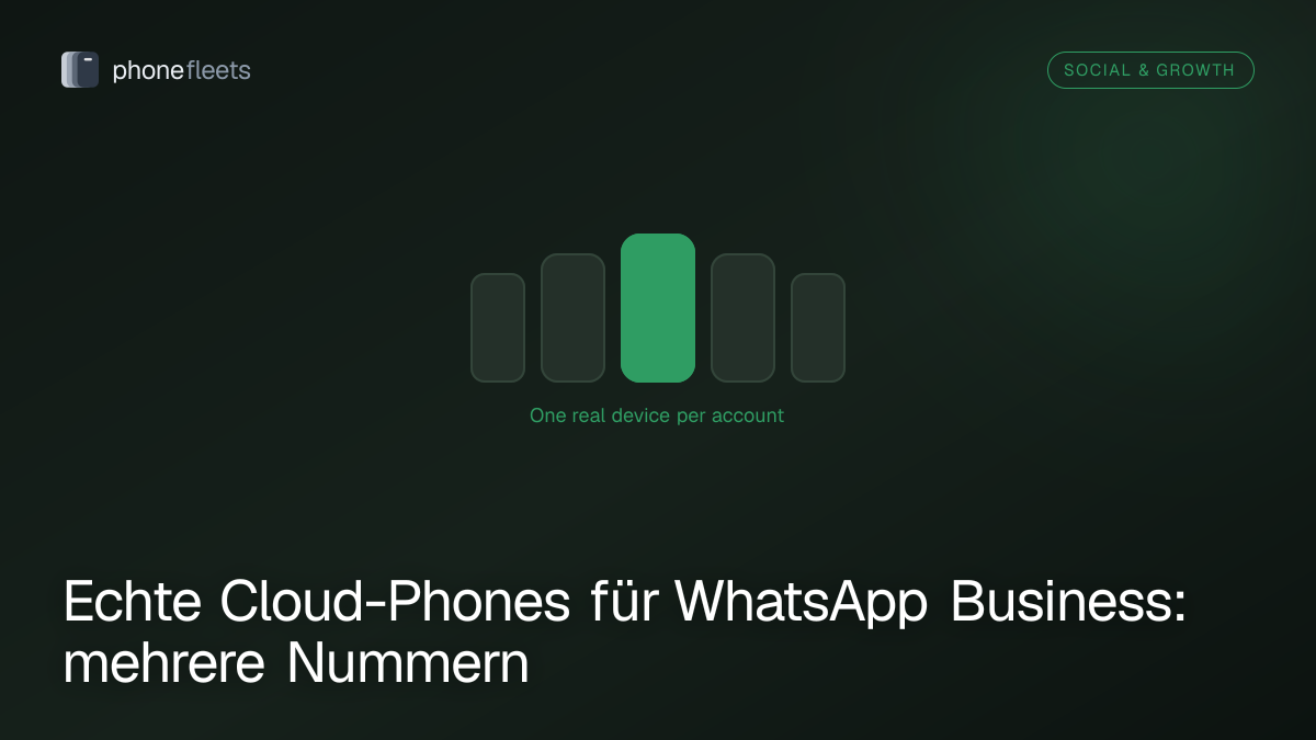 Echte Cloud-Phones für WhatsApp Business: mehrere Nummern