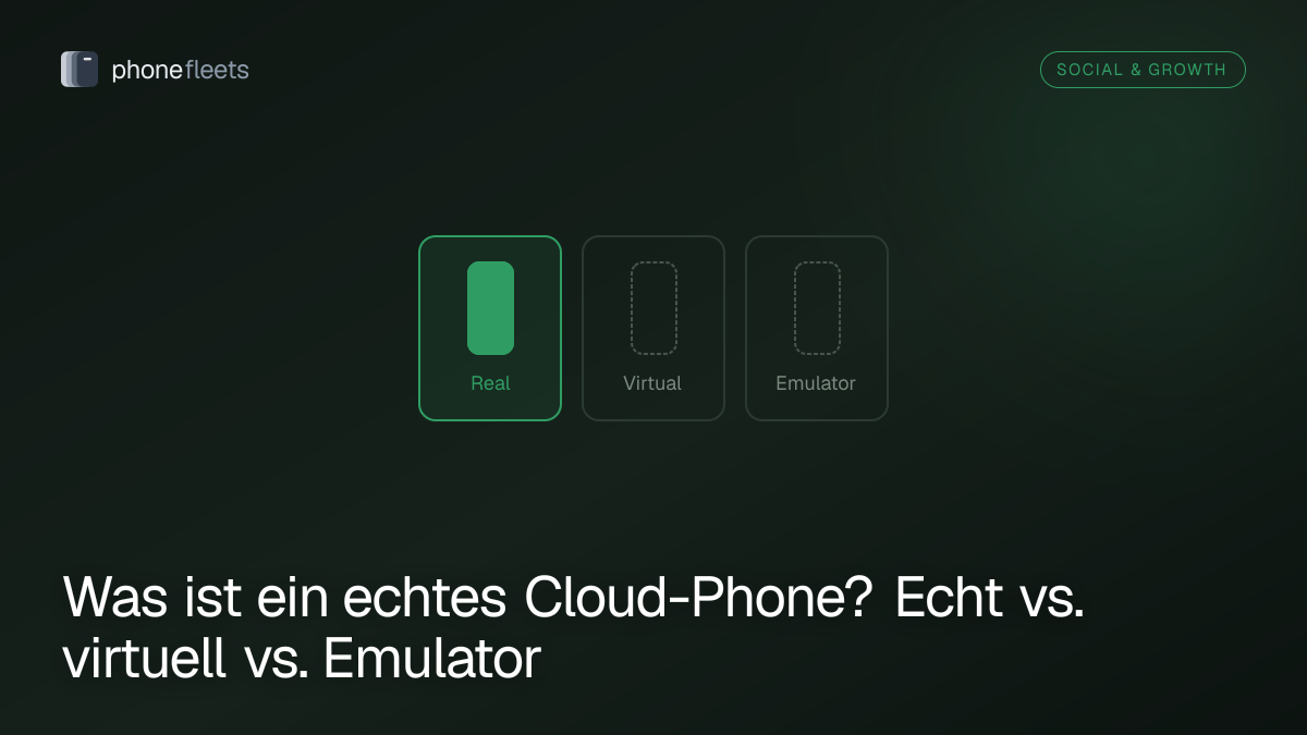 Was ist ein echtes Cloud-Phone? Echt vs. virtuell vs. Emulator