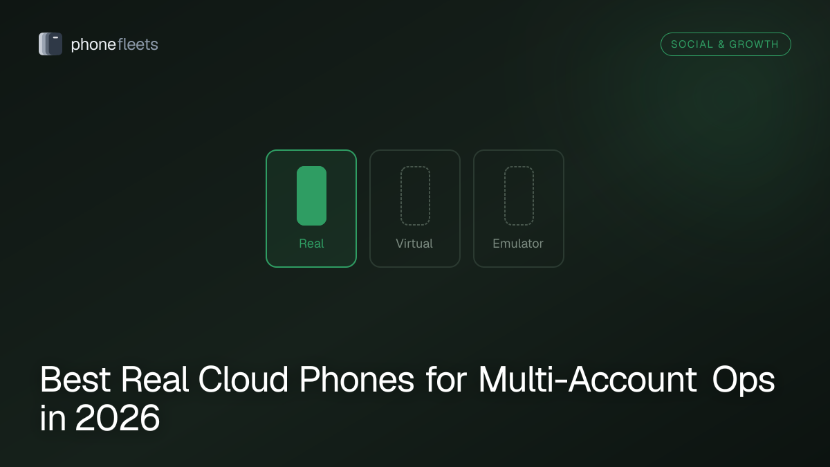 Best Real Cloud Phones for Multi-Account Ops in 2026