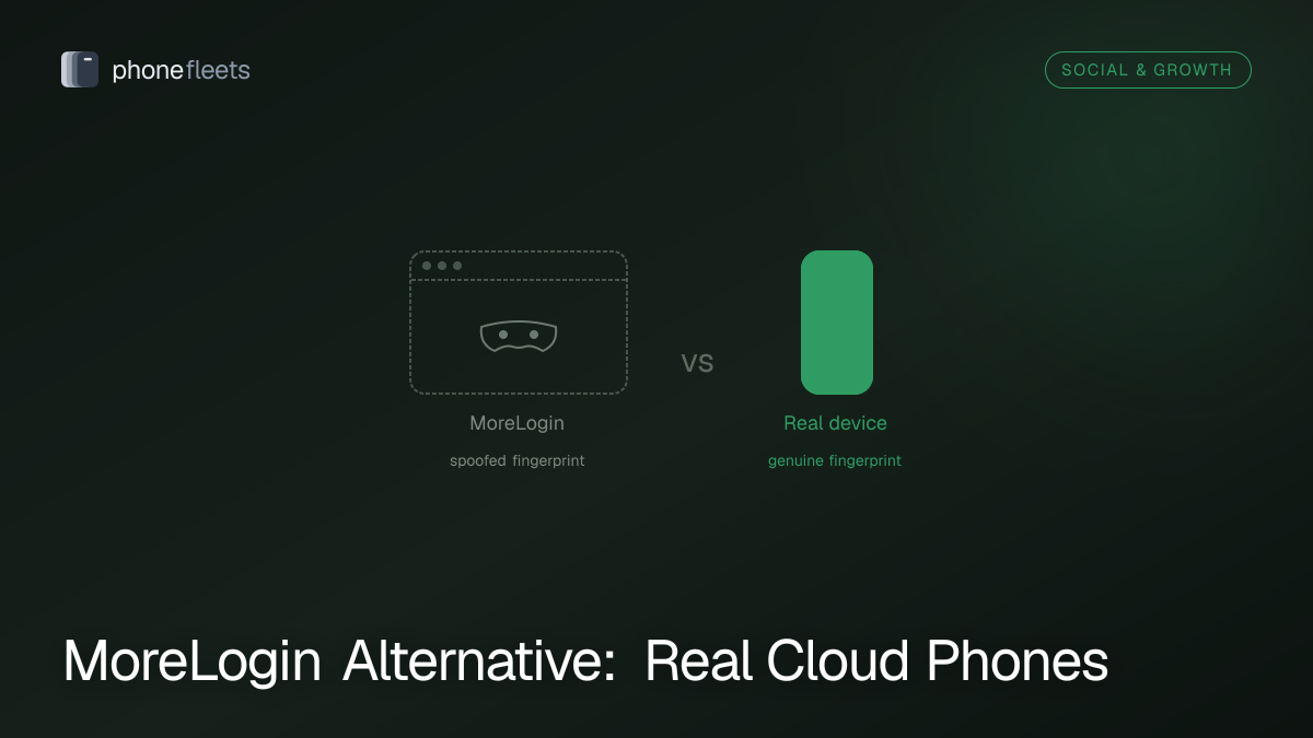 MoreLogin Alternative: Real Cloud Phones