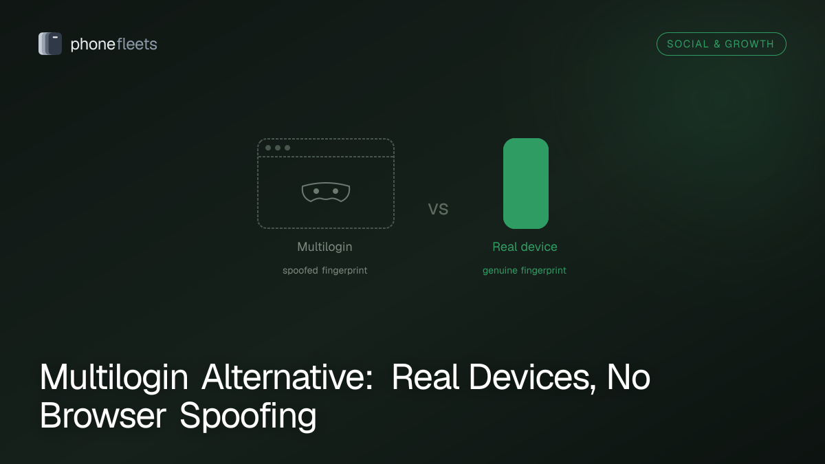 Multilogin Alternative: Real Devices, No Browser Spoofing