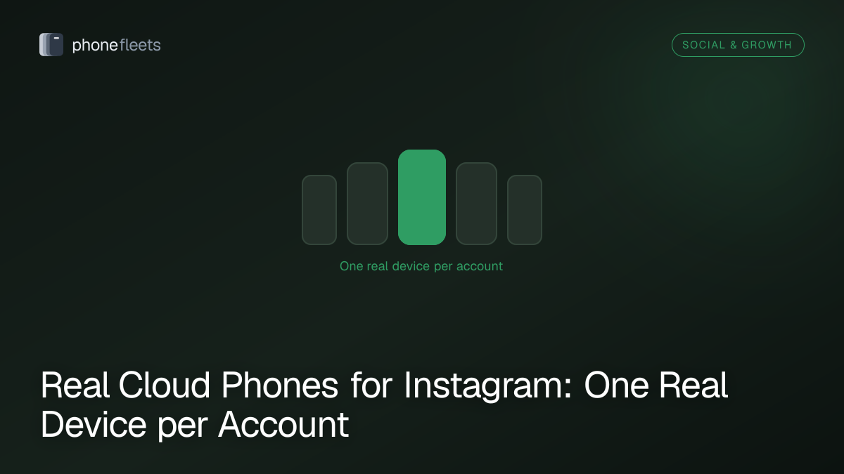 Real Cloud Phones for Instagram: One Real Device per Account
