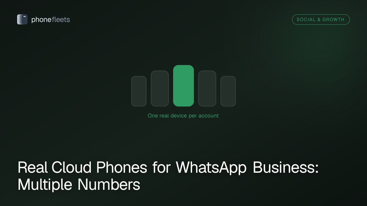 Real Cloud Phones for WhatsApp Business: Multiple Numbers
