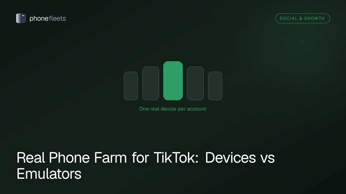Real Phone Farm for TikTok: Devices vs Emulators