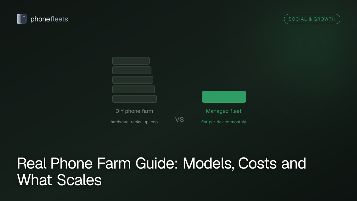 Real Phone Farm Guide: Models, Costs and What Scales