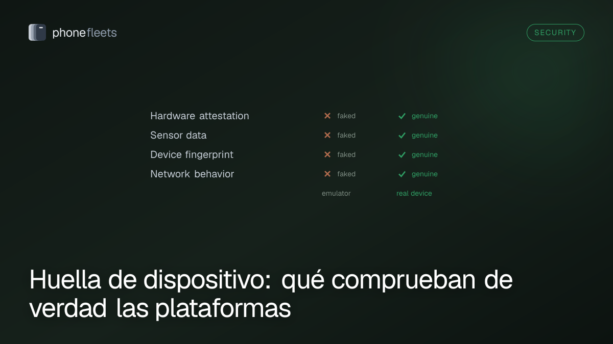 Huella de dispositivo: qué comprueban de verdad las plataformas
