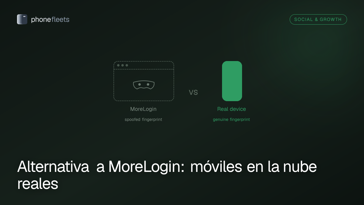 Alternativa a MoreLogin: móviles en la nube reales