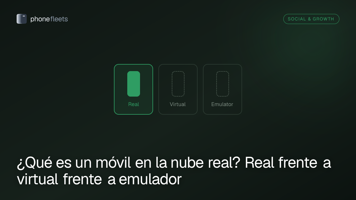 ¿Qué es un móvil en la nube real? Real frente a virtual frente a emulador