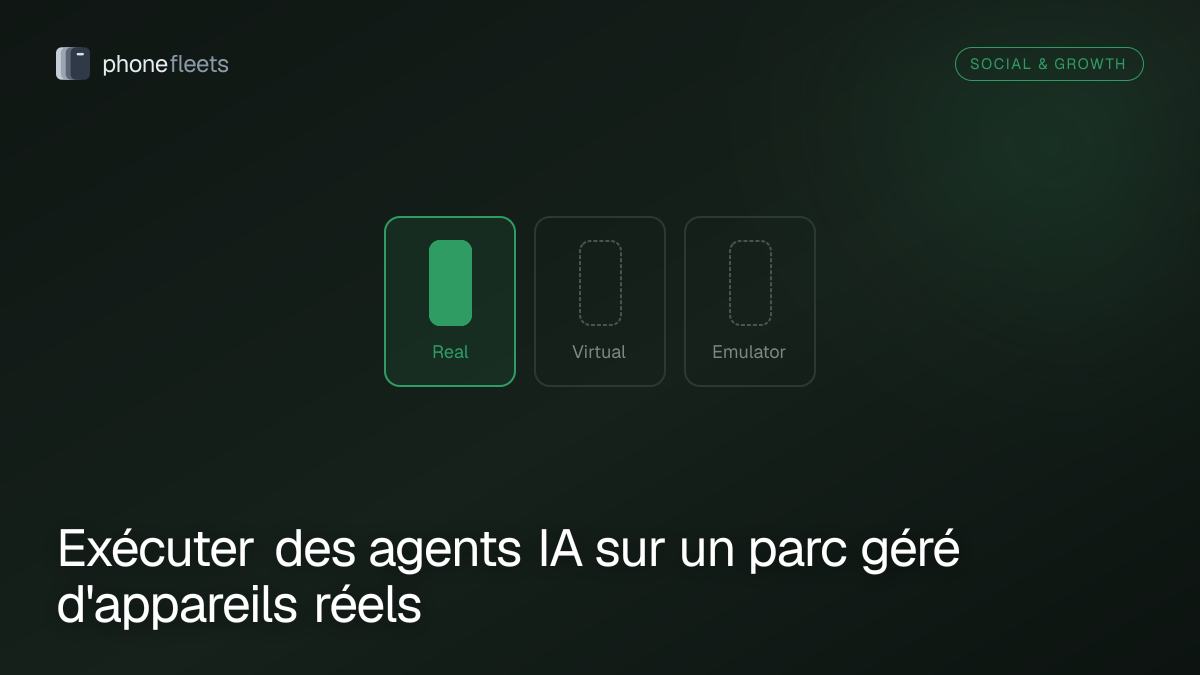 Exécuter des agents IA sur un parc géré d'appareils réels