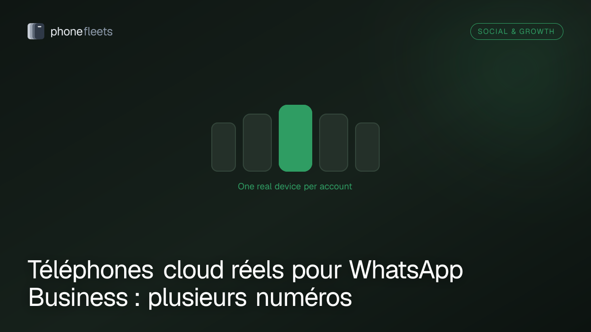 Téléphones cloud réels pour WhatsApp Business : plusieurs numéros