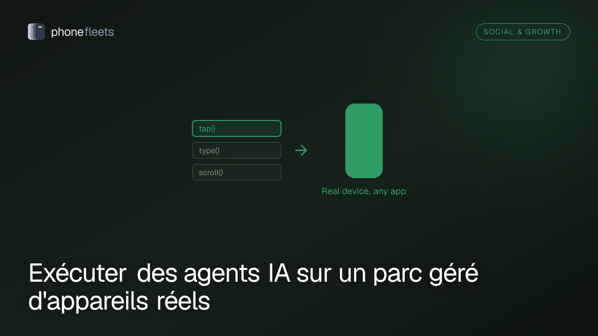 Exécuter des agents IA sur un parc géré d'appareils réels