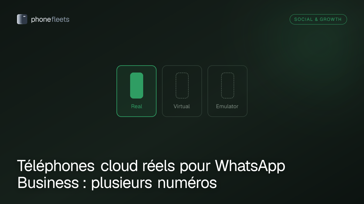 Téléphones cloud réels pour WhatsApp Business : plusieurs numéros