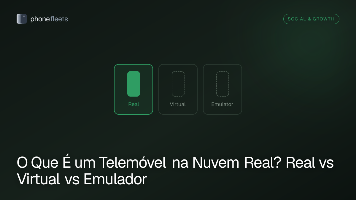 O Que É um Telemóvel na Nuvem Real? Real vs Virtual vs Emulador