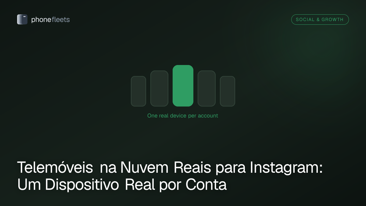 Telemóveis na Nuvem Reais para Instagram: Um Dispositivo Real por Conta