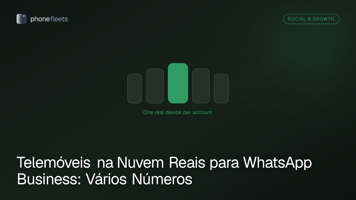 Telemóveis na Nuvem Reais para WhatsApp Business: Vários Números