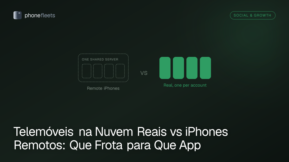Telemóveis na Nuvem Reais vs iPhones Remotos: Que Frota para Que App
