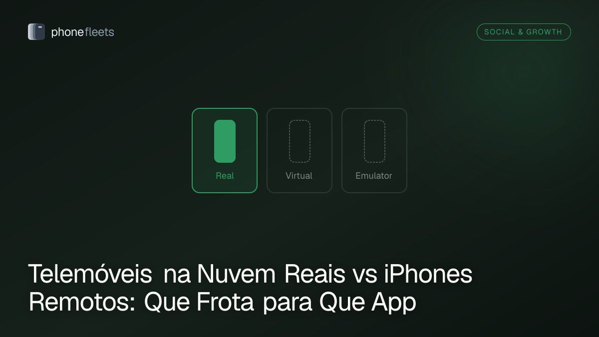 Telemóveis na Nuvem Reais vs iPhones Remotos: Que Frota para Que App